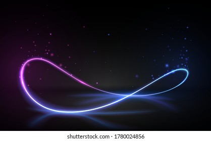 Neon circle light line on ground - Shutterstock ID 1780024856