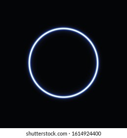 
Neon circle on a dark background. For banner and advertising.