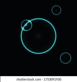 
Neon circle on a dark background glowing. Print on textiles. For banner and advertising. Template