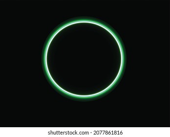 Neon circle on a dark background. EPS 10 For banner and advertising. Template for design