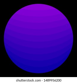 Neon circle with pink and purple gradient on the dark background. Minimal vaporwave / synthwave style logotype. 