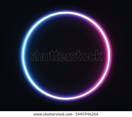 
neon circle transparent geometric shape circle for banner