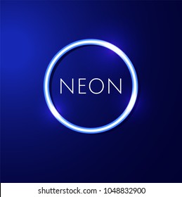 Neon circle-Glowing neon sign, vector illustration   - Shutterstock ID 1048832900