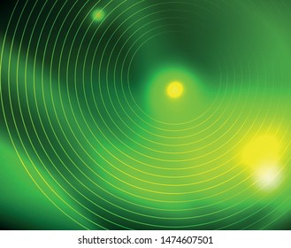 Neon circles abstract background, vector template