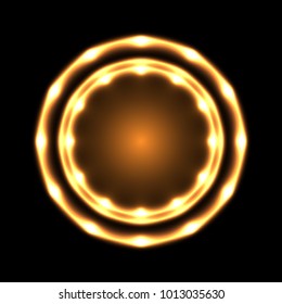Neon circles background. Abstract bright neon background. Vibrant rings.