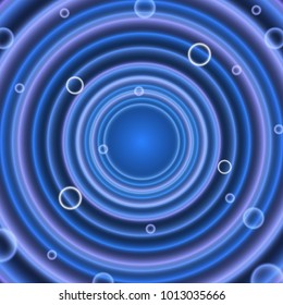 Neon circles background. Abstract bright neon background. Vibrant rings.