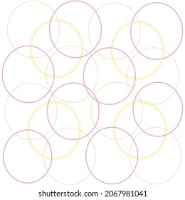 neon circles on a transparent background. Original print for clothes, fabrics, bed linen.