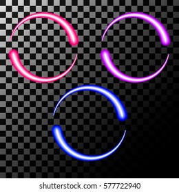 Neon circles(light-purple,purple,blue)