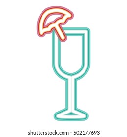 neon cocktail icon