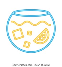 neon cocktail jar vector isolated