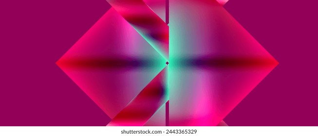 Neon color abstract geometric shapes background design. Vector Illustration For Wallpaper, Banner, Background, Card, Book Illustration, landing page