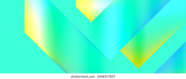 Neon color abstract geometric shapes background design. Vector Illustration For Wallpaper, Banner, Background, Card, Book Illustration, landing page