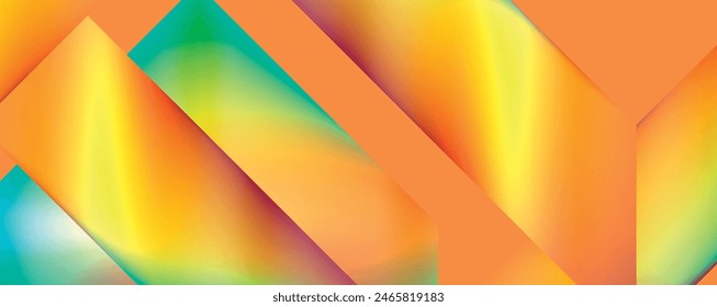Neon color abstract geometric shapes background design. Vector Illustration For Wallpaper, Banner, Background, Card, Book Illustration, landing page