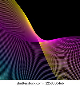 neon color abstract gradient linear background. bright print