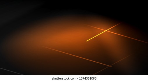 Neon color abstract lines on black