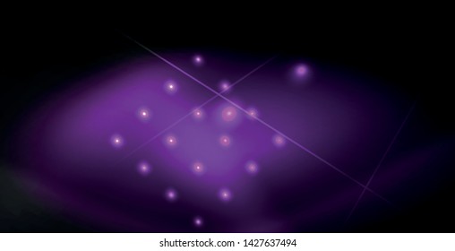 Neon color abstract lines on black