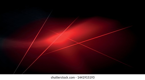 Neon color abstract lines on black