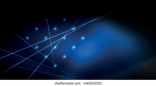 Linhas abstratas de cor néon em preto