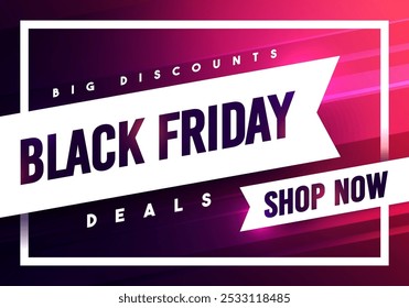 Neon Color Black Friday Offer Sign