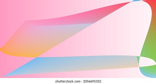 Neon Color Digital Shape Dynamic Gradient Mesh. Minimal Pastel Modern Layers Illustration. Futuristic Technology Rainbow Pink Trendy Background. Psychedelic Smooth Multicolor Fluid Smooth Surface.