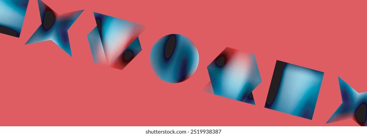 Neon color geometric shapes square triangle circle abstract background. Vector Illustration For Wallpaper, Banner, Background, Card, Book Illustration, landing page