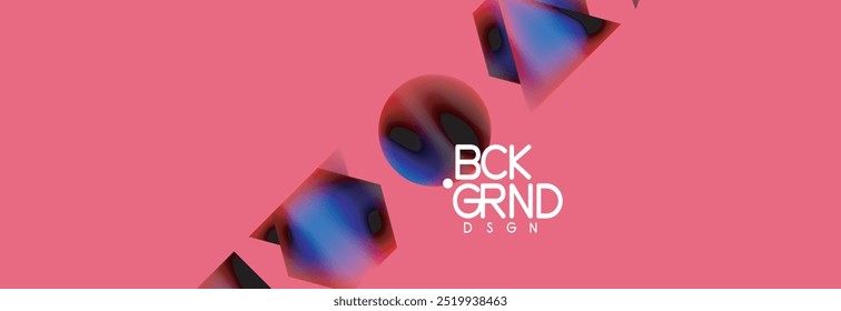 Neon cor formas geométricas triângulo quadrado círculo abstrato fundo. Ilustração vetorial para papel de parede, banner, plano de fundo, cartão, ilustração de livro, página inicial