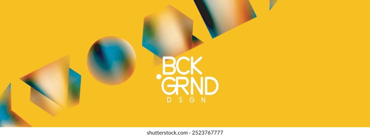 Neon color geometric shapes square triangle circle abstract background. Vector Illustration For Wallpaper, Banner, Background, Card, Book Illustration, landing page