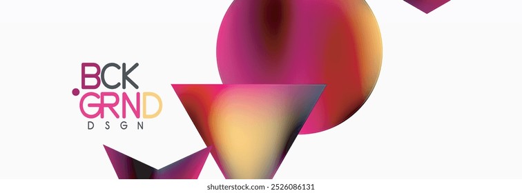 Neon color geometric shapes square triangle circle abstract background. Vector Illustration For Wallpaper, Banner, Background, Card, Book Illustration, landing page