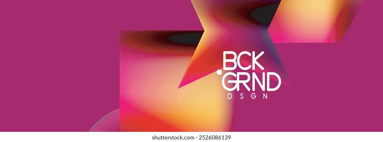 Neon color geometric shapes square triangle circle abstract background. Vector Illustration For Wallpaper, Banner, Background, Card, Book Illustration, landing page