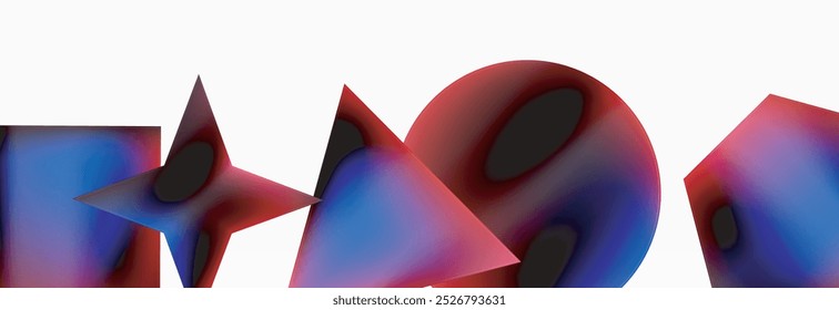 Neon color geometric shapes square triangle circle abstract background. Vector Illustration For Wallpaper, Banner, Background, Card, Book Illustration, landing page