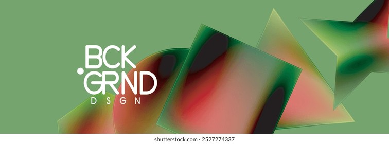 Neon color geometric shapes square triangle circle abstract background. Vector Illustration For Wallpaper, Banner, Background, Card, Book Illustration, landing page