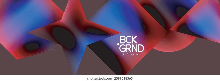 Neon color geometric shapes square triangle circle abstract background. Vector Illustration For Wallpaper, Banner, Background, Card, Book Illustration, landing page