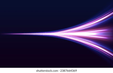 Neon color glowing lines background, high-speed light trails effect. Futuristic dynamic motion technology. Neon color glowing lines background, high-speed light trails effect.	