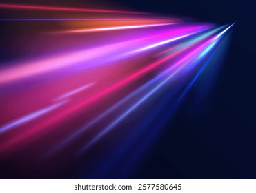 Neon color glowing lines background, Glowing wave swirl, impulse cable lines. High-speed light trails effect. Futuristic dynamic motion technology. Png, neon, line, blur, beam, ray, abstract, energy, 