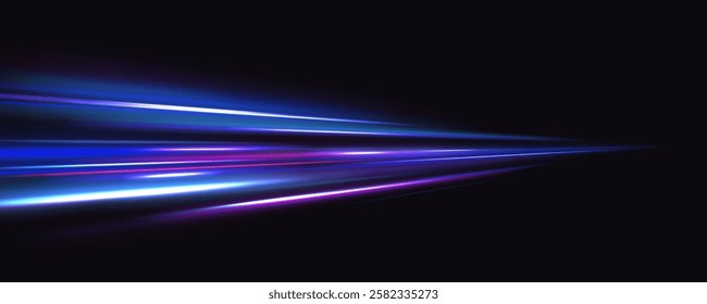 Neon color glowing lines background, Glowing wave swirl, impulse cable lines. High-speed light trails effect. Futuristic dynamic motion technology. Png, neon, line, blur, beam, ray, abstract, energy, 