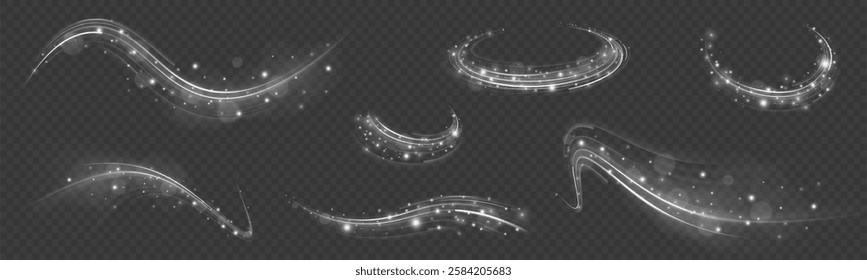Neon color glowing lines background, Glowing wave swirl, impulse cable lines. High-speed light trails effect. Futuristic dynamic motion technology. Png, neon, line, blur, beam, ray, abstract, energy, 