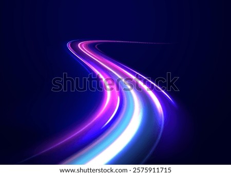 Neon color glowing lines background, Glowing wave swirl, impulse cable lines. High-speed light trails effect. Futuristic dynamic motion technology. Png, neon, line, blur, beam, ray, abstract, energy, 