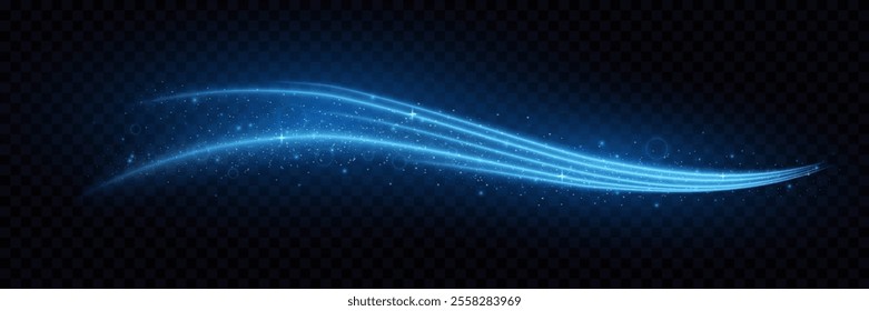 Neon color glowing lines.  High speed light trails effect.Vector illustration.EPS 10.