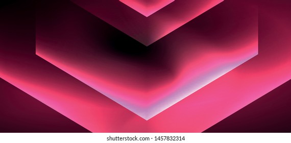Neon color hexagon shapes, lines on black background. Modern template for web backdrop design. Abstract geometric frame. Vector futuristic template background.