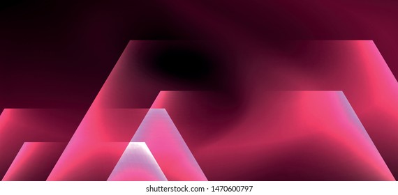 Neon color hexagon shapes, lines on black background. Modern template for web backdrop design. Abstract geometric frame. Vector futuristic template background.
