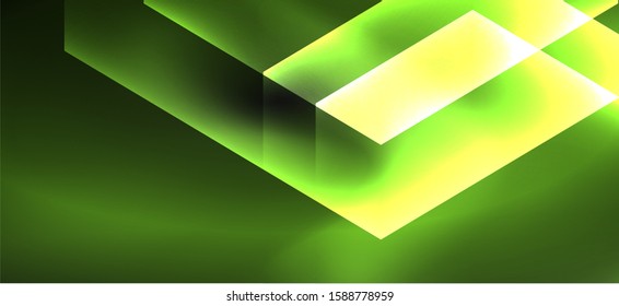 Neon color hexagon shapes, lines on black background. Modern template for web backdrop design. Abstract geometric frame. Vector futuristic template background.