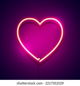 Neon Color LED Heart Icon Lamp