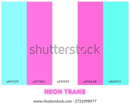 Neon color palette capturing modern vibrance through electric color harmony