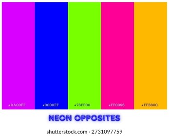 Neon color palette designed to amplify energy in digital compositions