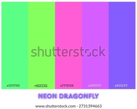Neon color palette enhancing visual impact through electric color harmony