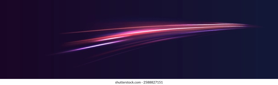Neon color rays vector abstract background. Futuristic technological style. Abstract background with speed lines. Vector illustration. Futuristic. The light lines of the road are blue png
