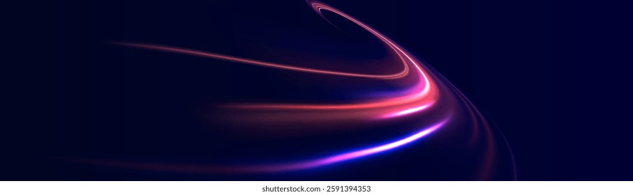 Neon color rays vector abstract background. Futuristic technological style. Abstract background with speed lines. Vector illustration. Futuristic. The light lines of the road are blue png