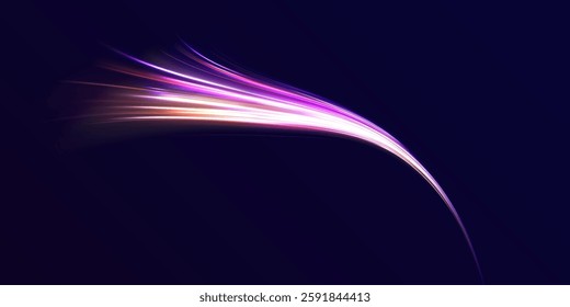 Neon color rays vector abstract background. Futuristic technological style. Abstract background with speed lines. Vector illustration. Futuristic. The light lines of the road are blue png