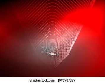 Neon color square shape lines abstract background. Shiny magic energy and motion concept, vector abstract wallpaper background