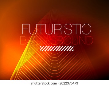 Neon color square shape lines abstract background. Shiny magic energy and motion concept, vector abstract wallpaper background